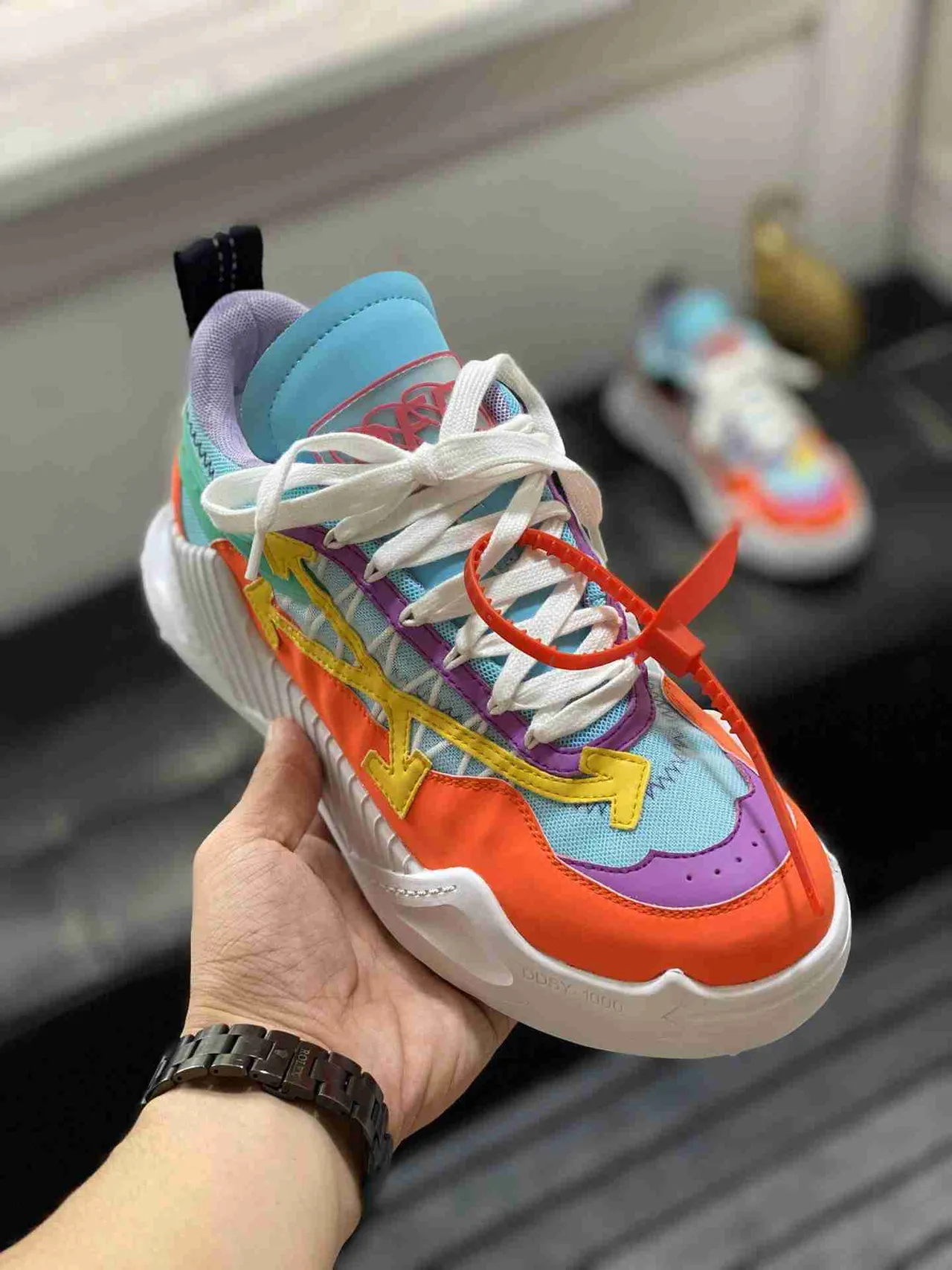 Off-White Industrial Runner Multicolor Chunky Sneakers 7