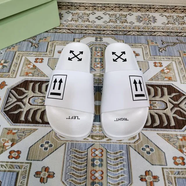 Off-White Slide White Industrial Graphic Slippers 8
