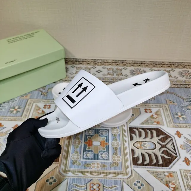 Off-White Slide White Industrial Graphic Slippers 9