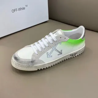 Off-White The Ten 1.0 Sneakers lifestyle blanches avec dégradé vert néon