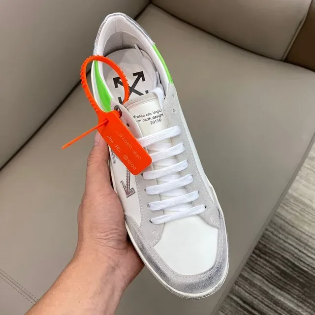 Off-White The Ten 1.0 Sneakers lifestyle blanches avec dégradé vert néon 4