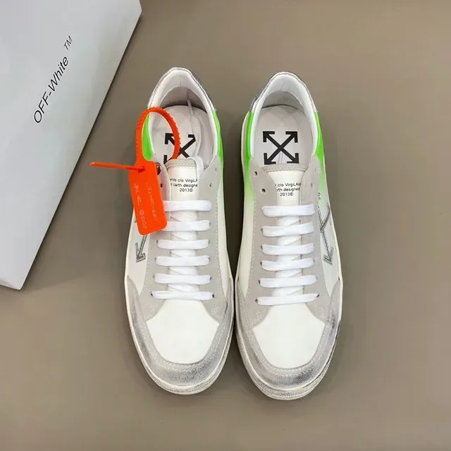 Off-White The Ten 1.0 Sneakers lifestyle blanches avec dégradé vert néon 9
