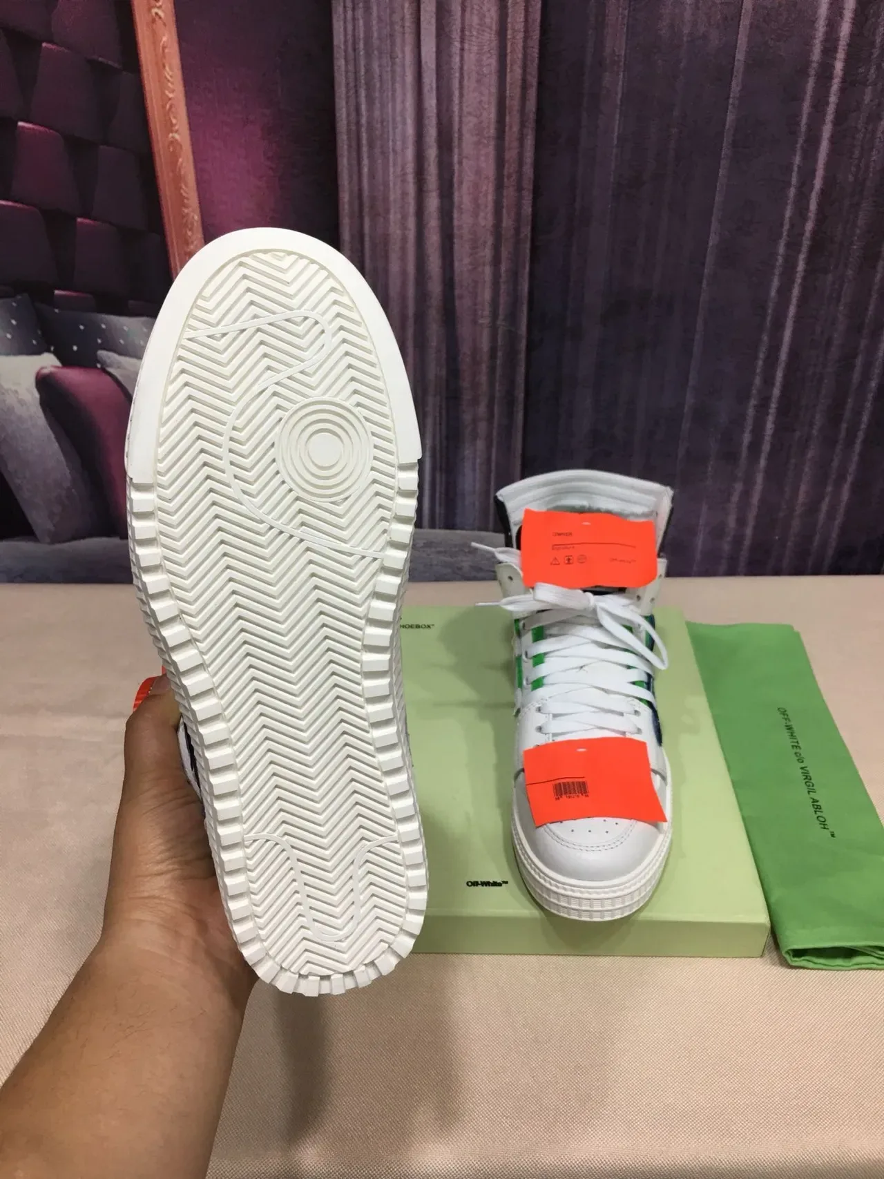Off-White The Ten Branco Azul Preto Verde Laranja Lifestyle Sneakers 2