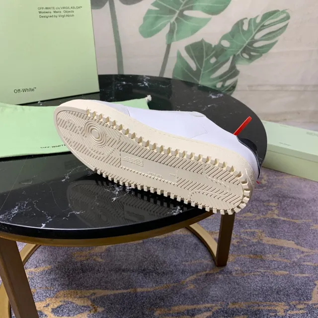 Off-White X chaussures de sport blanc gris noir logo métallique chaussures de mode de vie 2
