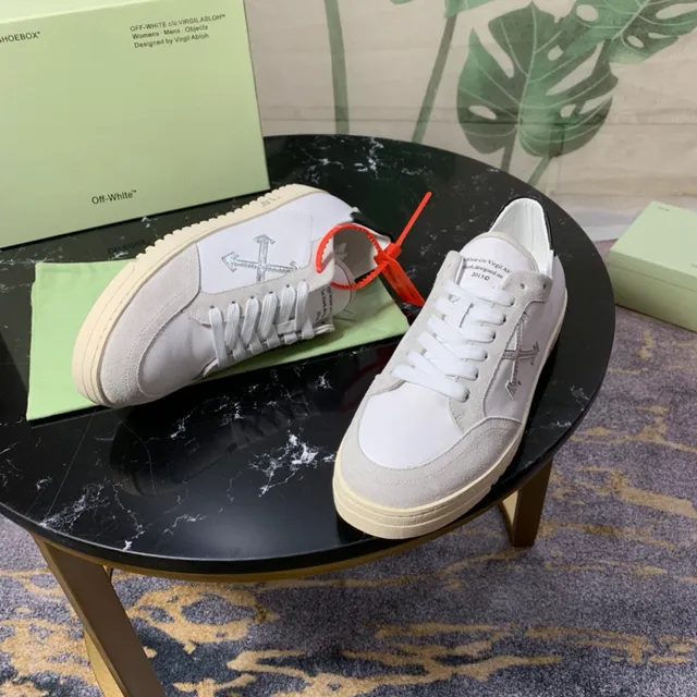 Off-White X chaussures de sport blanc gris noir logo métallique chaussures de mode de vie 6