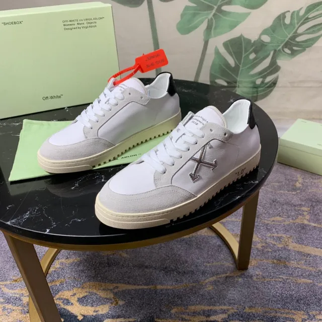 Off-White X chaussures de sport blanc gris noir logo métallique chaussures de mode de vie 8