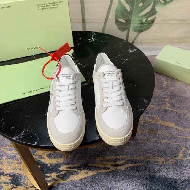 Off-White X chaussures de sport blanc gris noir logo métallique chaussures de mode de vie 9