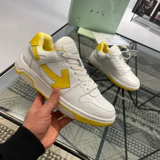 Off-White أصفر لوتوب سهم-لوجو أسلوب حياة أحذية رياضية