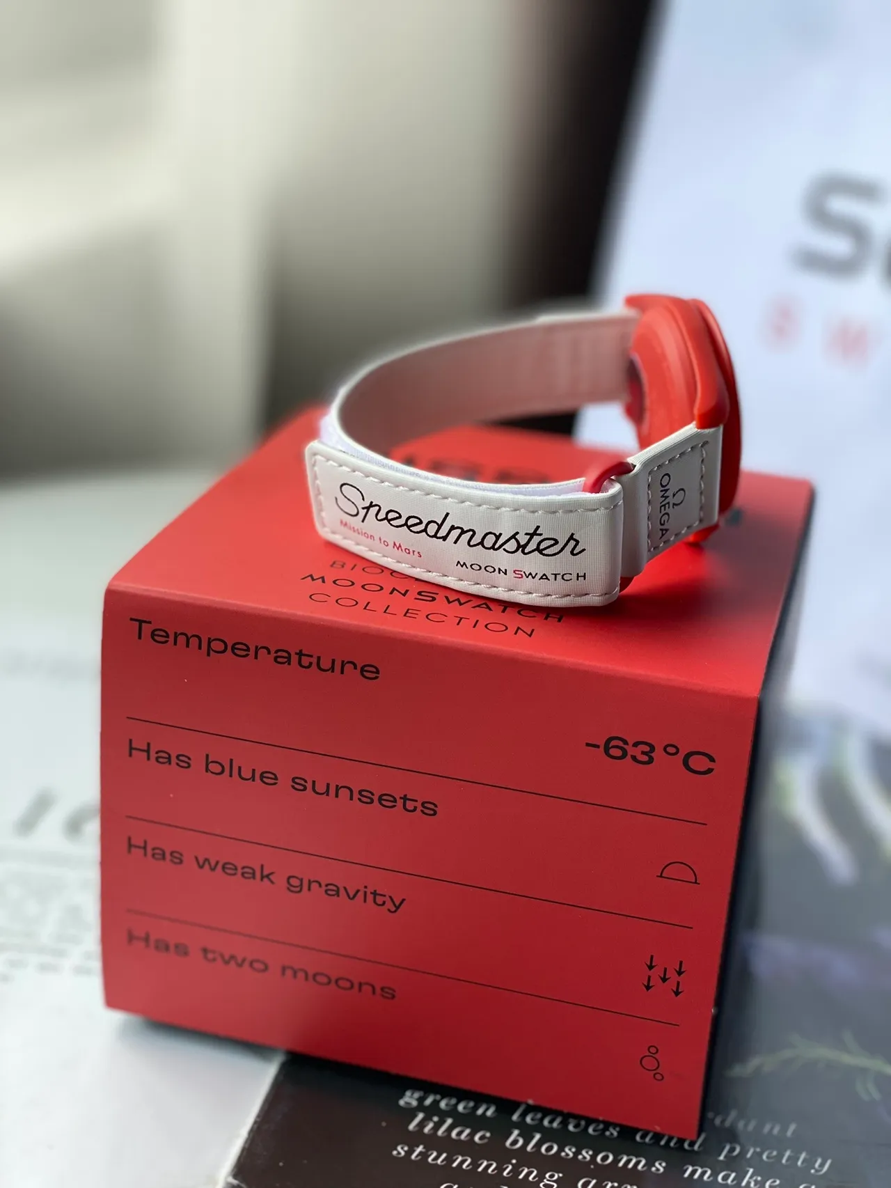 Omega Speedmaster MoonSwatch Red and White Mechanical Watch 3