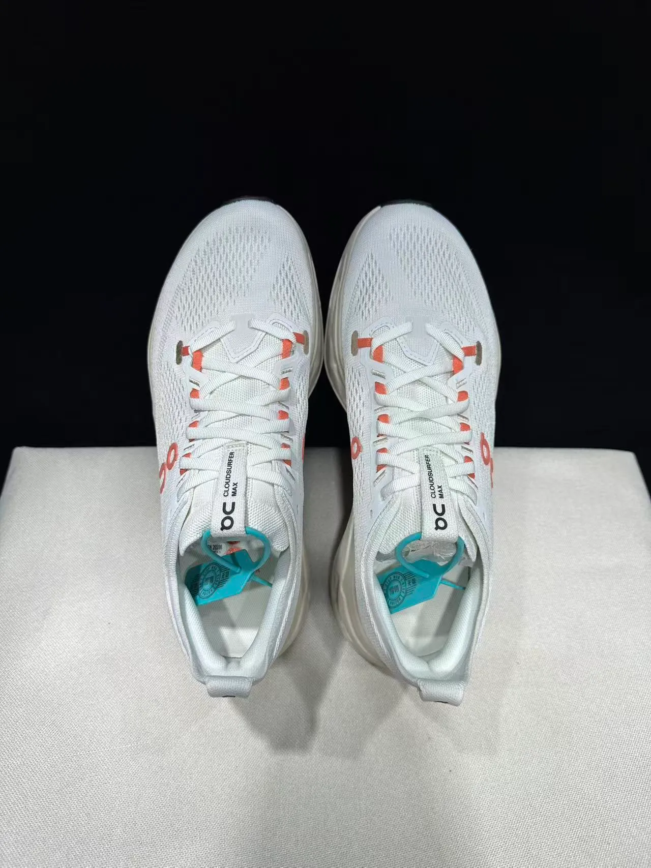On Beige Pink Engineered Knit Upper Open Hexagonal CloudTec Pods Running Shoes 11