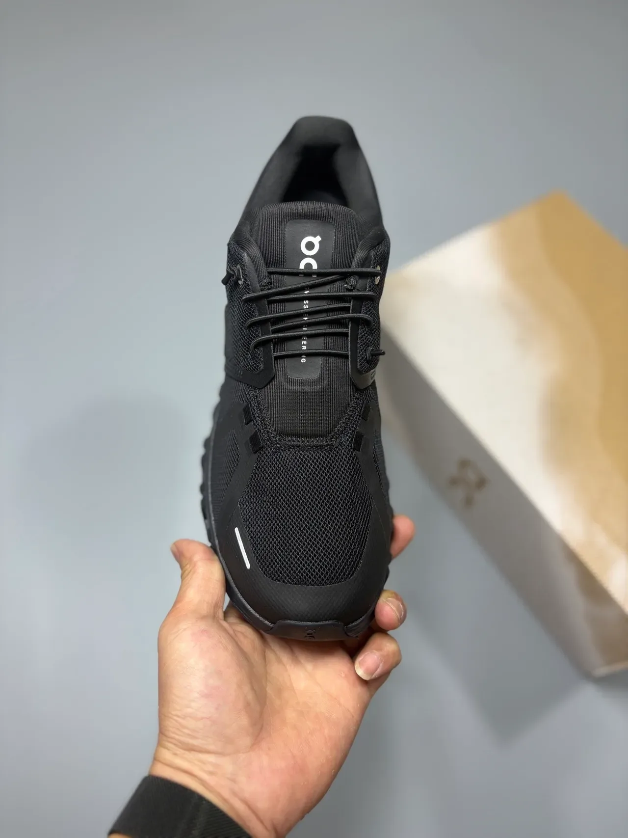 On Black White Mesh Upper Hollowed CloudTec Midsole Lifestyle Sneakers 2