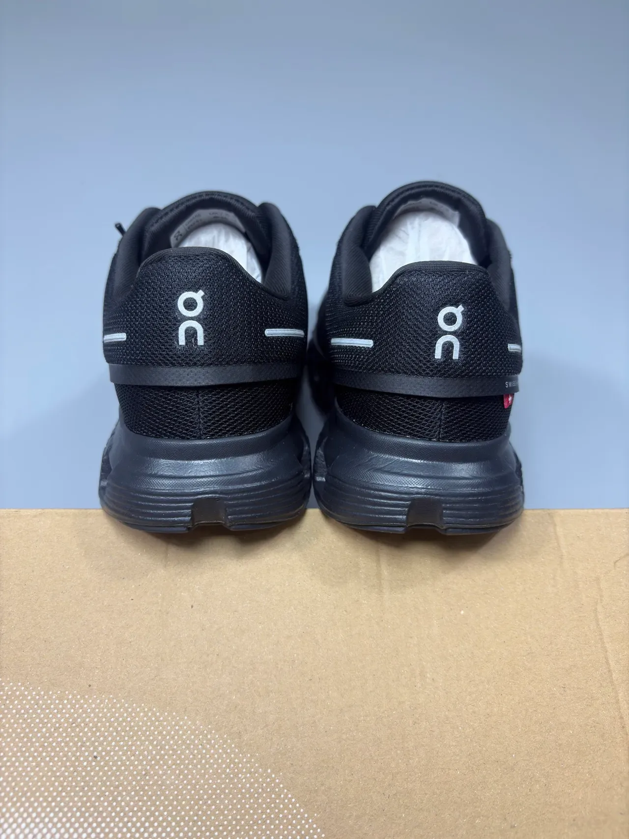 On Black White Mesh Upper Hollowed CloudTec Midsole Lifestyle Sneakers 4