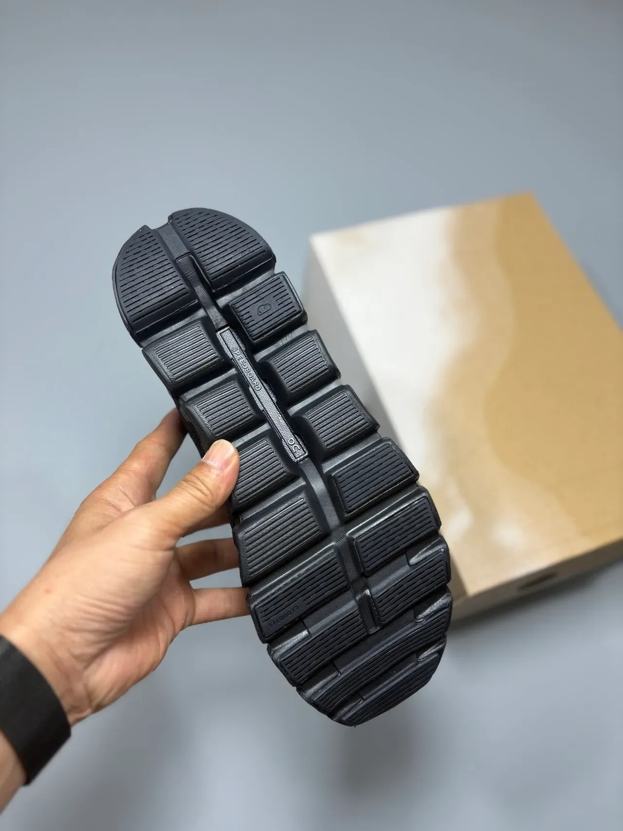 On Black White Mesh Upper Hollowed CloudTec Midsole Lifestyle Sneakers 6