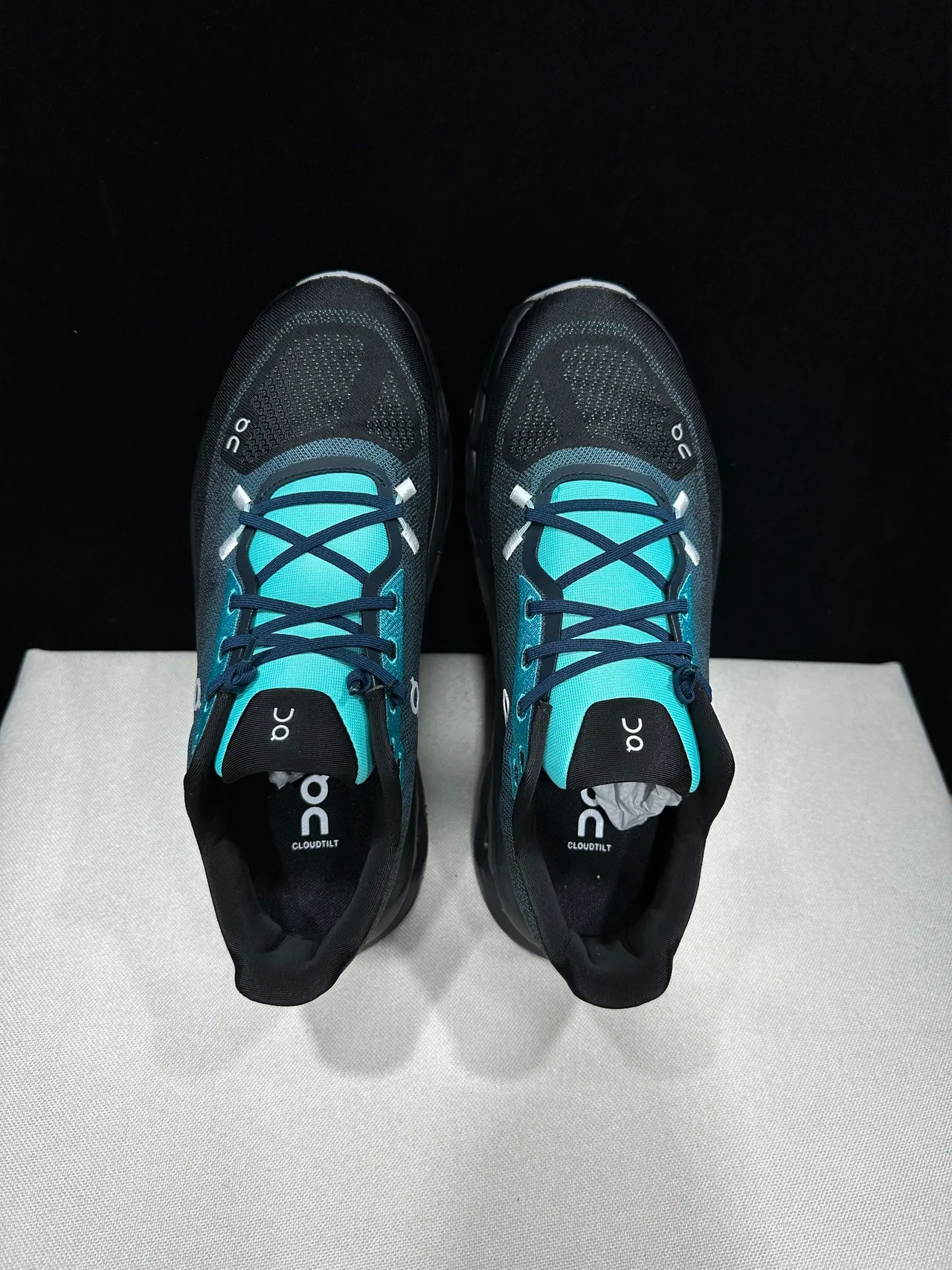 On Cloudmonster Black Teal Running Shoes 8