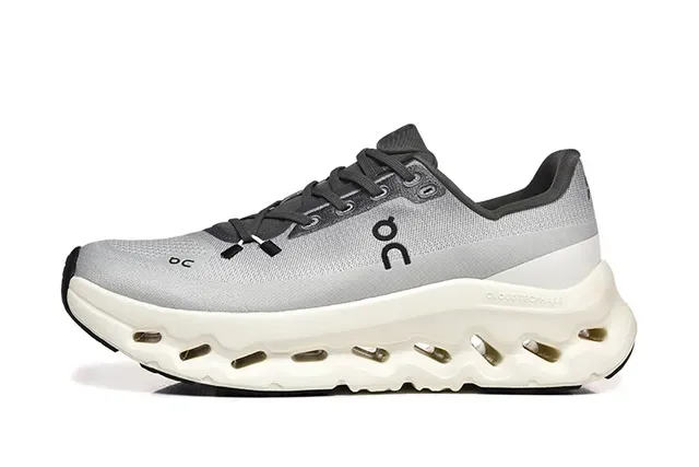 On Cloudmonster Cinza e Preto Tênis de Running 4