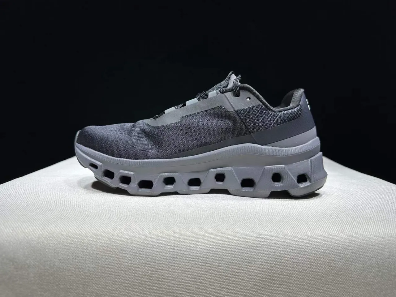 On Cloudmonster Gray Running Shoes 3