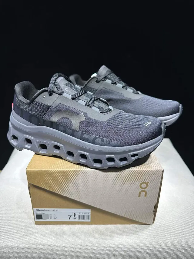 On Cloudmonster Gray Running Shoes 8