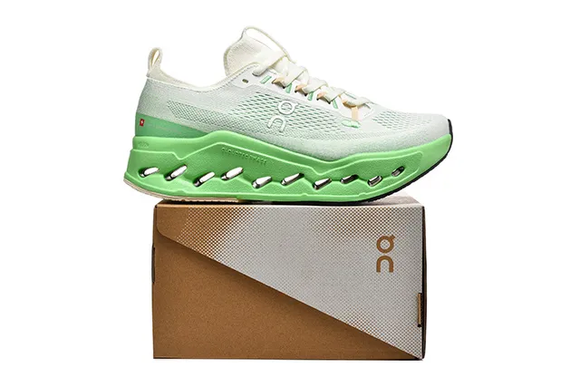 On Cloudmonster Lime Green Running Shoes 2