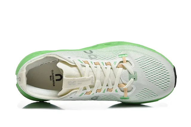 On Cloudmonster Lime Green Running Shoes 3