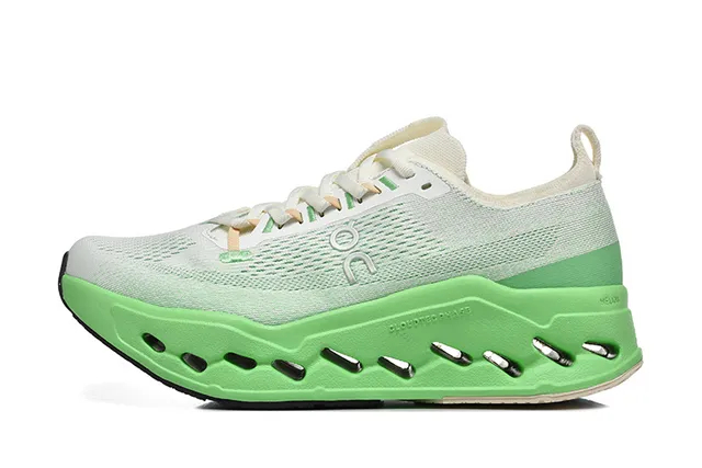 On Cloudmonster Lime Green Running Shoes 5