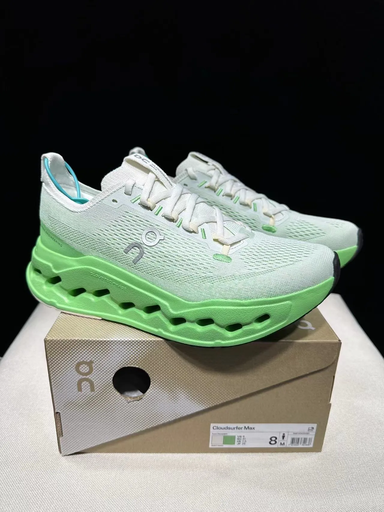 On Cloudmonster Lime Green Running Shoes 6