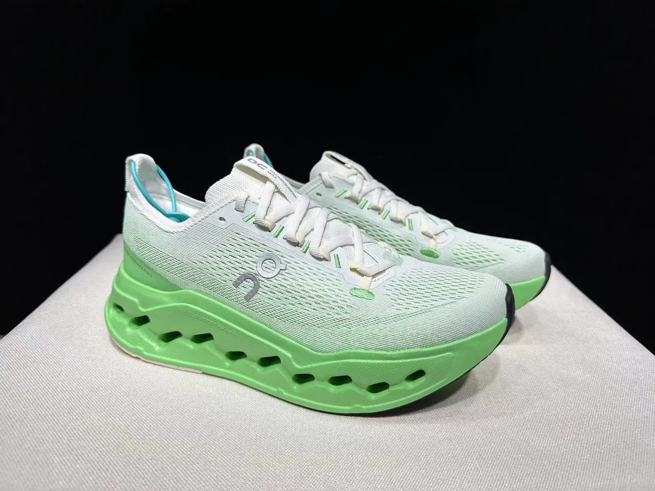 On Cloudmonster Lime Green Running Shoes 8
