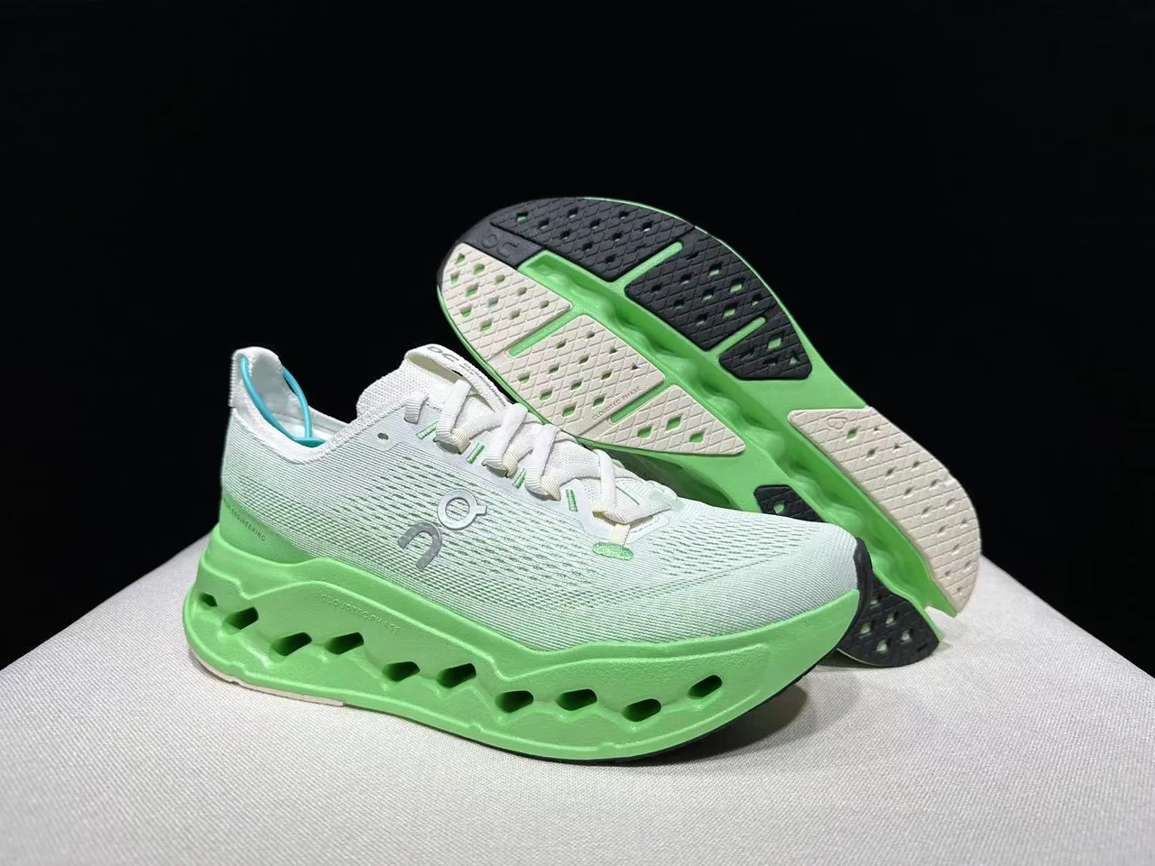 On Cloudmonster Lime Green Running Shoes 11