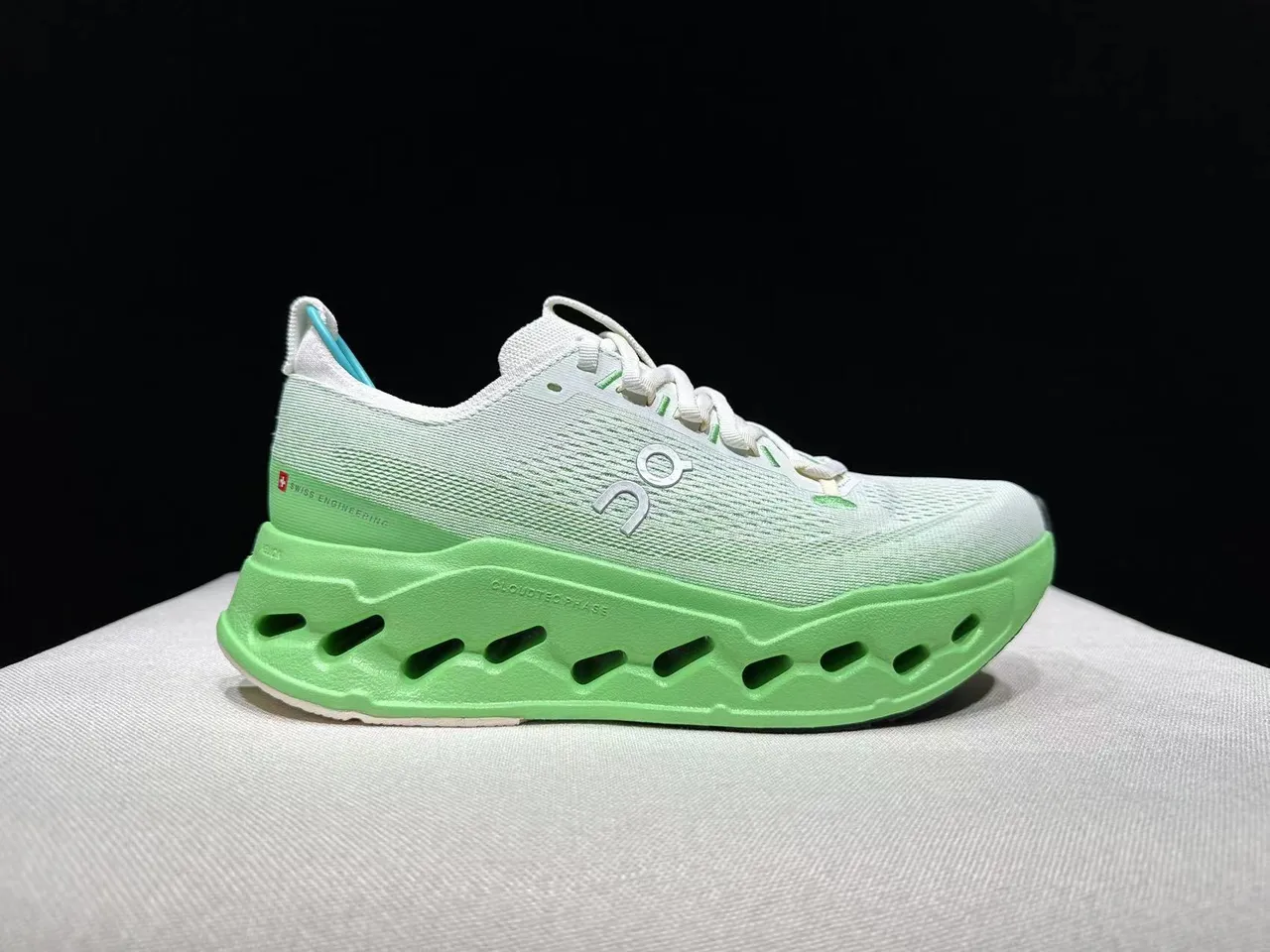 On Cloudmonster Lime Green Running Shoes 12