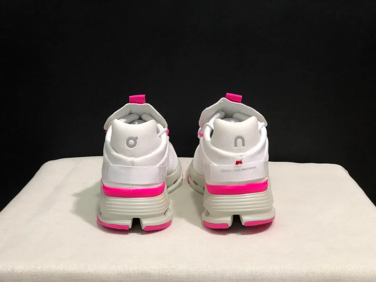 On Cloudmonster White Pink Lifestyle Sneakers 3