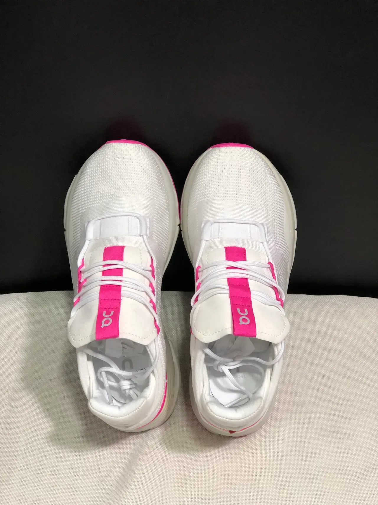 On Cloudmonster White Pink Lifestyle Sneakers 6