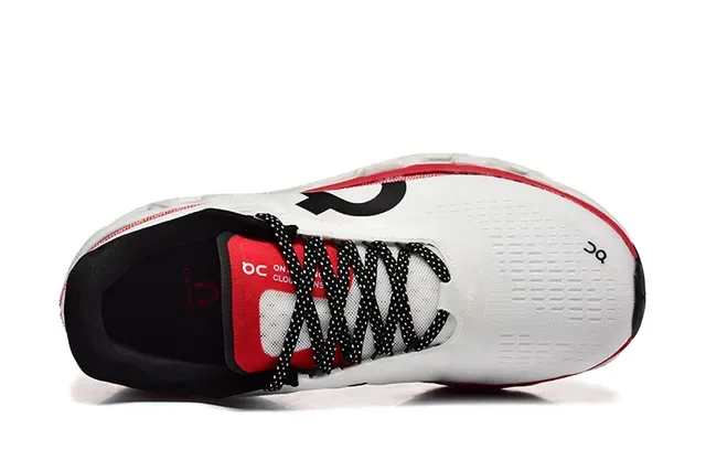 On Cloudmonster White Red Black Running Shoes 2