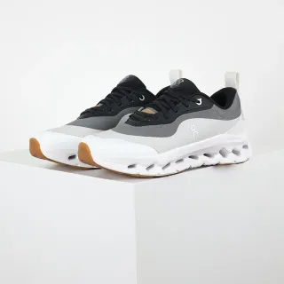 On Gray Black Sculpted Pod-Based Midsole Mesh-Synthetic Hybrid Upper Lifestyle Sneakers
