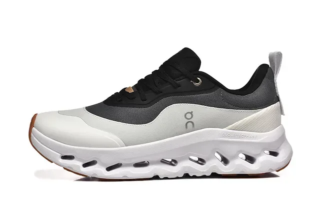 On White Black Sculpted Midsole Open CloudTec Pods Lifestyle Sneakers 4