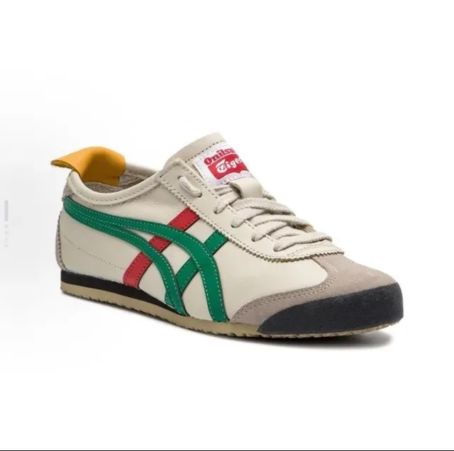 Onitsuka Tiger Mexico 66 Cream Green Red Lifestyle Sneakers 6