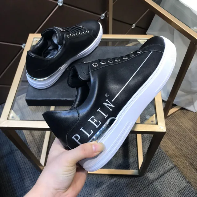 Philipp Plein Sneakers Lifestyle en Cuir Noir avec Logo Latéral 4