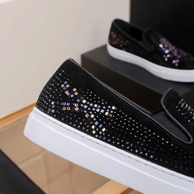Philipp Plein Noir Multicolore Adorné de Cristaux Slip-On Mocassin 2