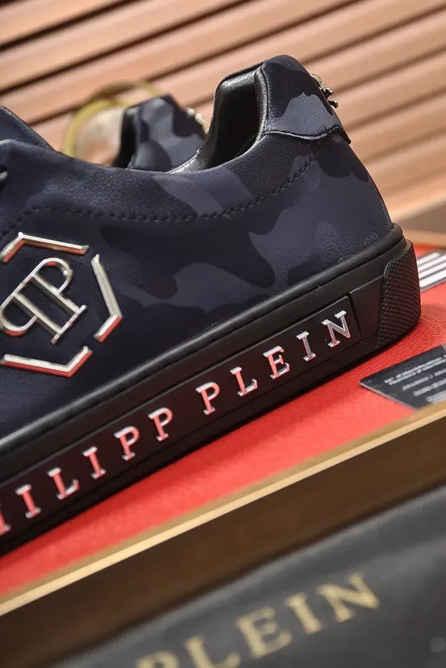 Philipp Plein Camouflage-Print Leather Low-Top Lifestyle Sneakers 3