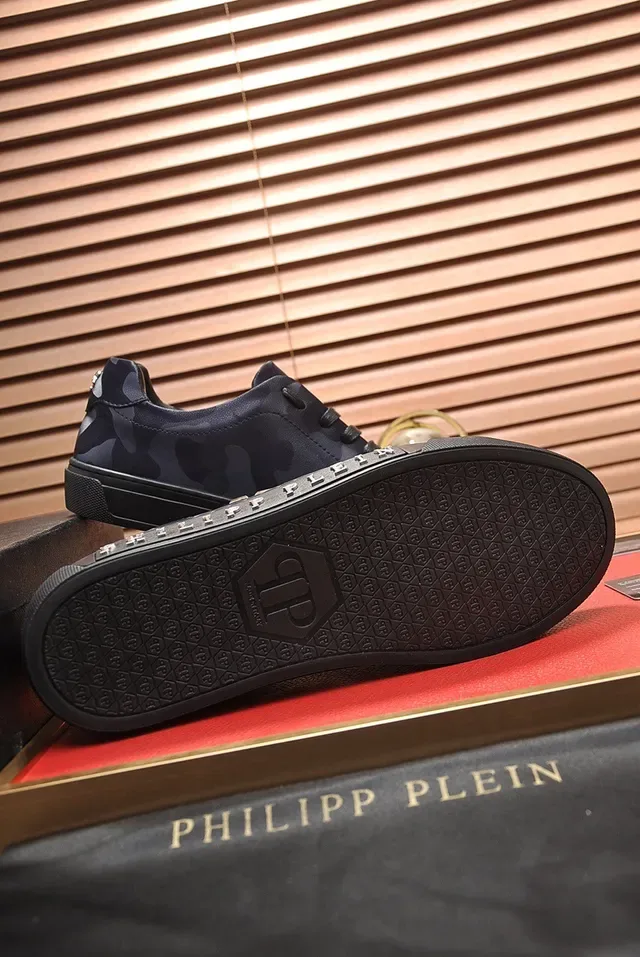 Philipp Plein Camouflage-Print Leather Low-Top Lifestyle Sneakers 4