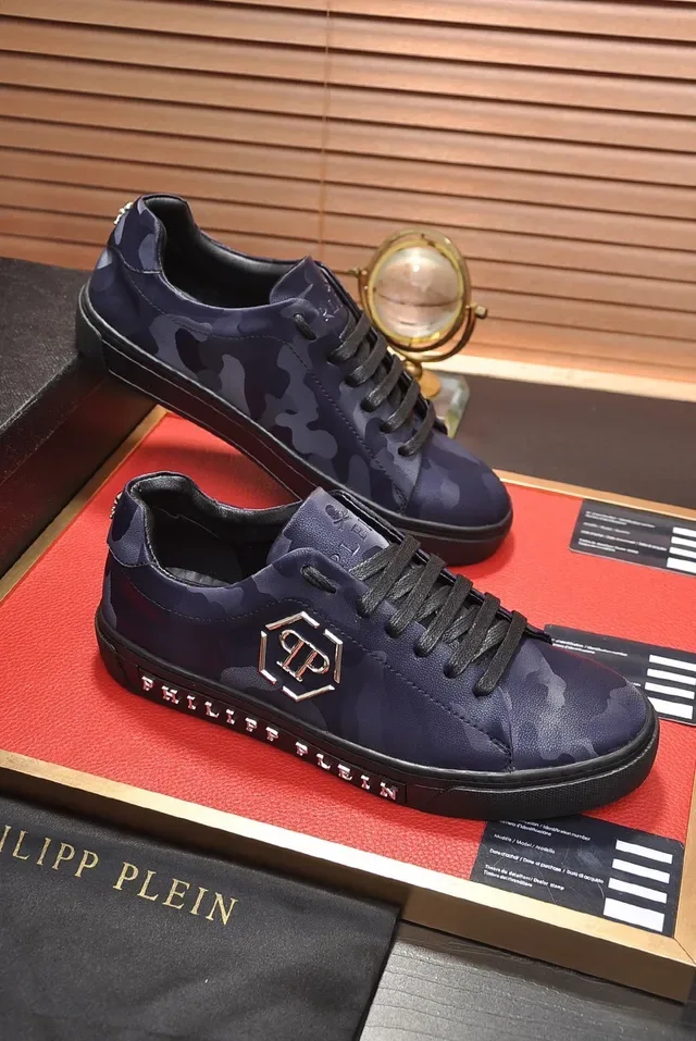Philipp Plein Camouflage-Print Leather Low-Top Lifestyle Sneakers 5