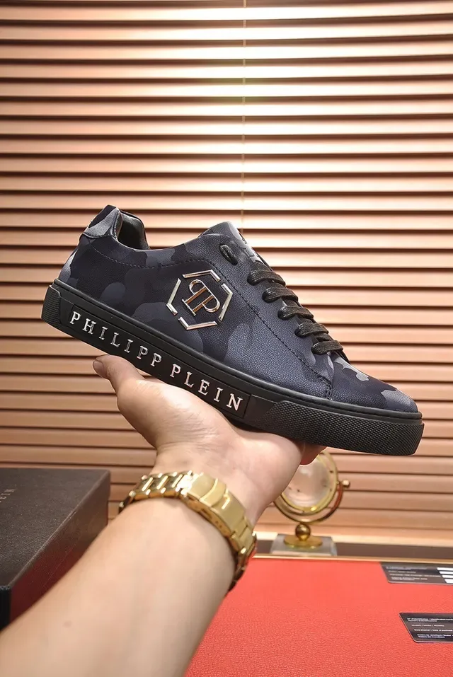 Philipp Plein Camouflage-Print Leather Low-Top Lifestyle Sneakers 7