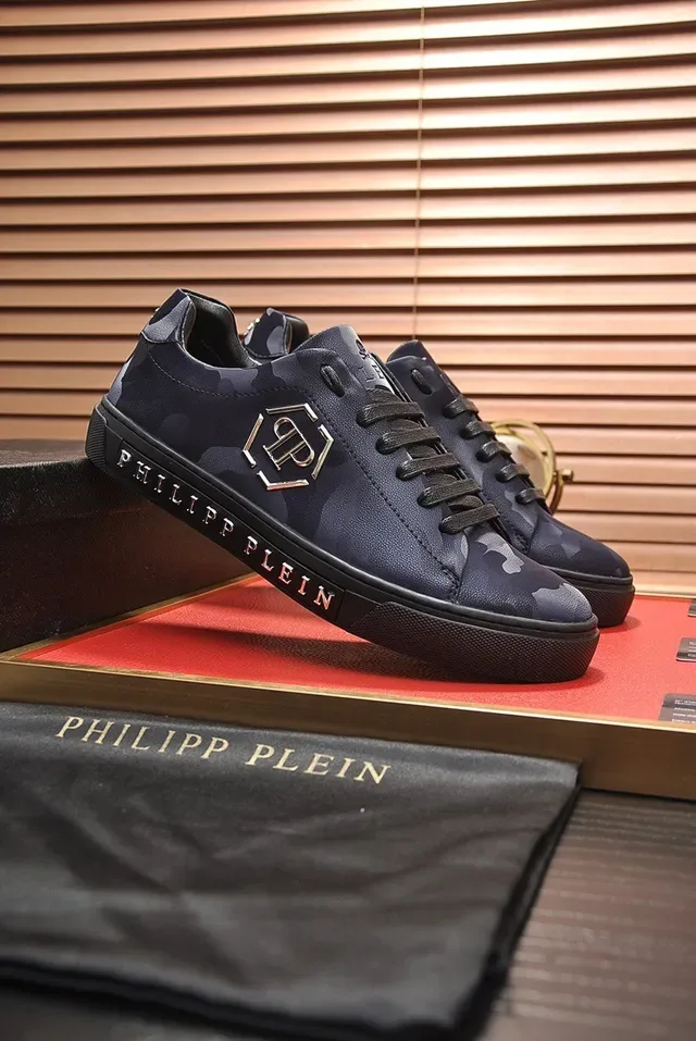 Philipp Plein Camouflage-Print Leather Low-Top Lifestyle Sneakers 8