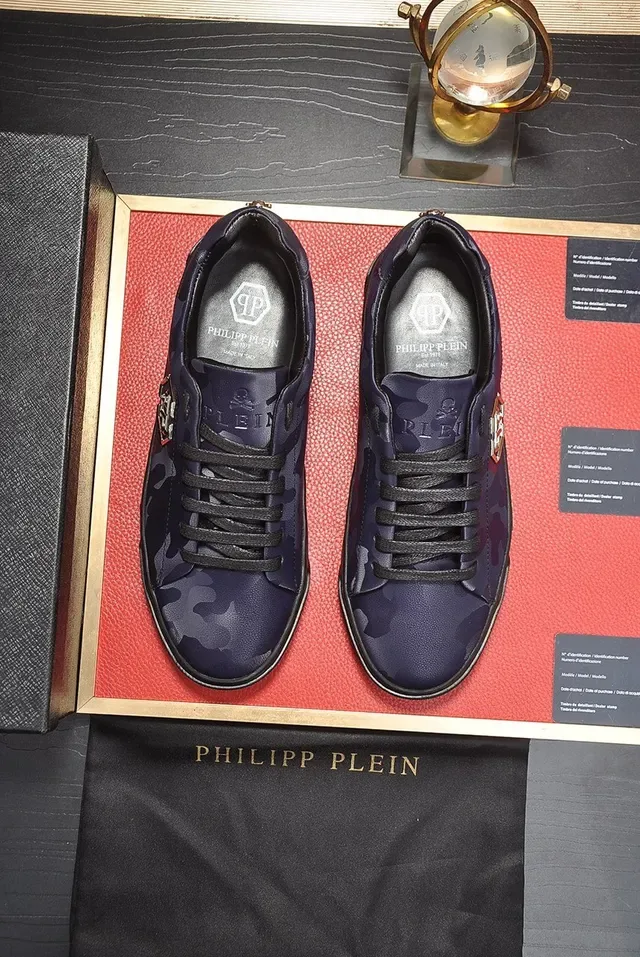 Philipp Plein Camouflage-Print Leather Low-Top Lifestyle Sneakers 9