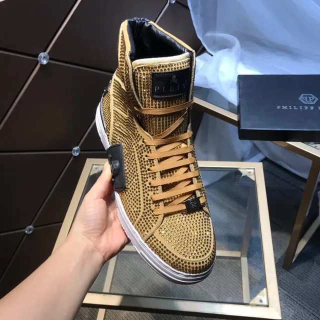 Philipp Plein Tênis Lifestyle Mesh Studded de Cano Alto 2