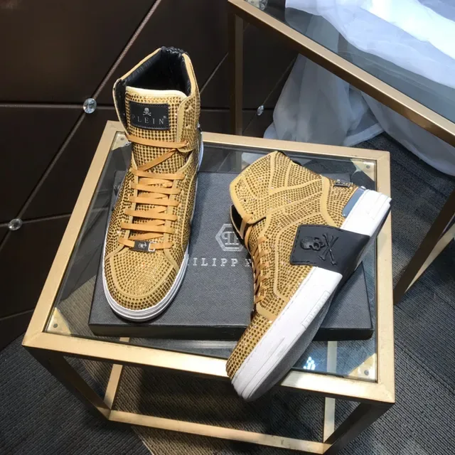 Philipp Plein Tênis Lifestyle Mesh Studded de Cano Alto 3