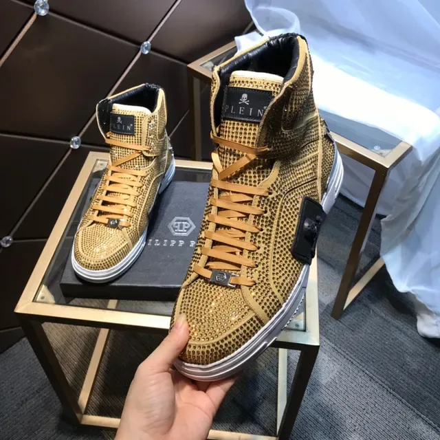 Philipp Plein Tênis Lifestyle Mesh Studded de Cano Alto 4