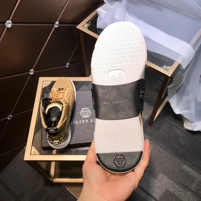 Philipp Plein Tênis Lifestyle Mesh Studded de Cano Alto 5