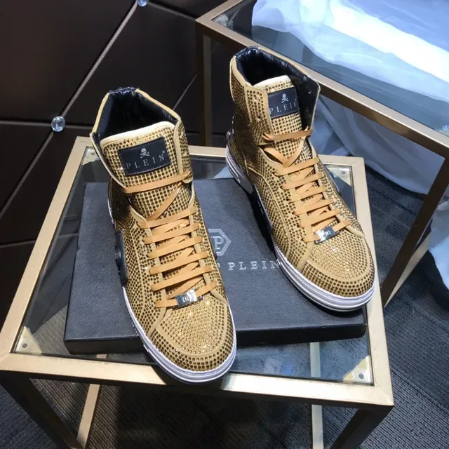 Philipp Plein Tênis Lifestyle Mesh Studded de Cano Alto 8