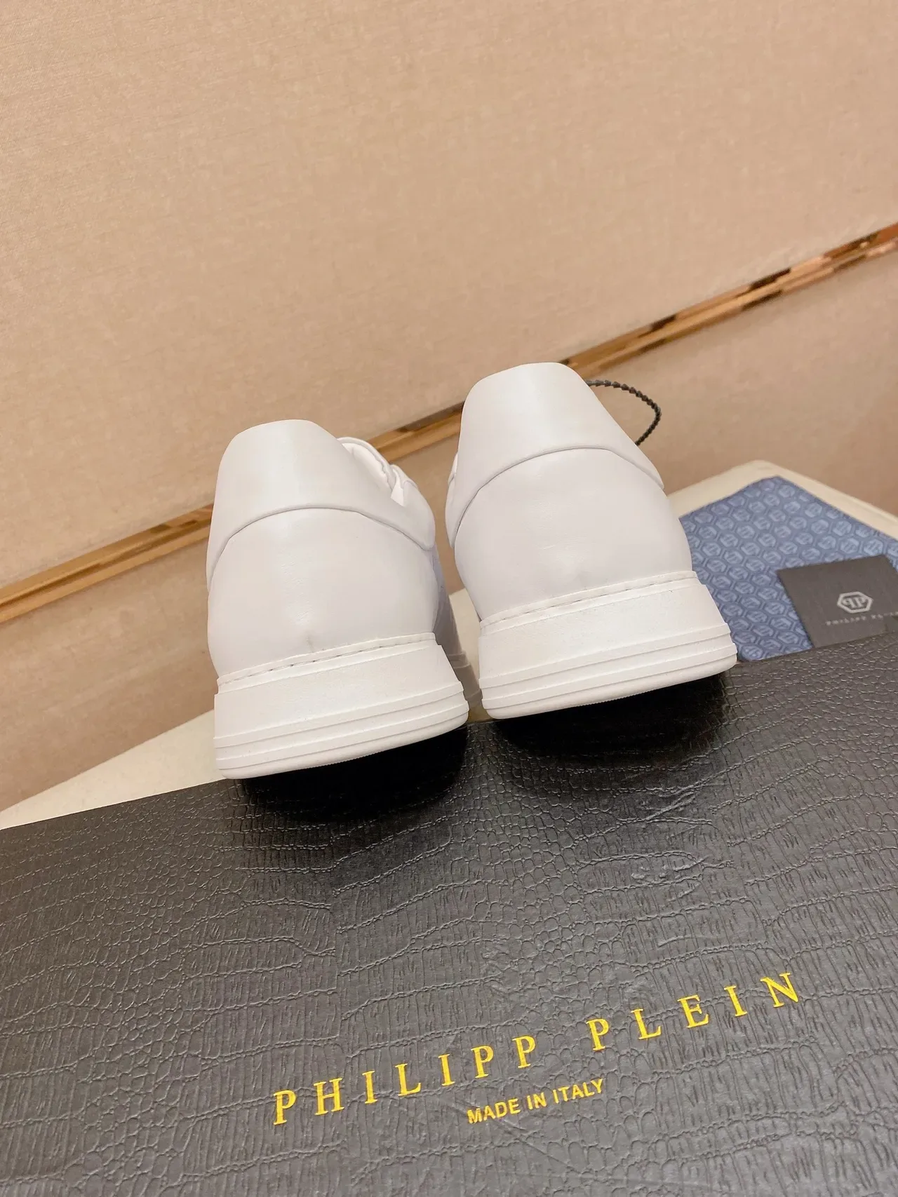 Philipp Plein White Croc-Embossed Shield Logo Lifestyle Sneaker 3