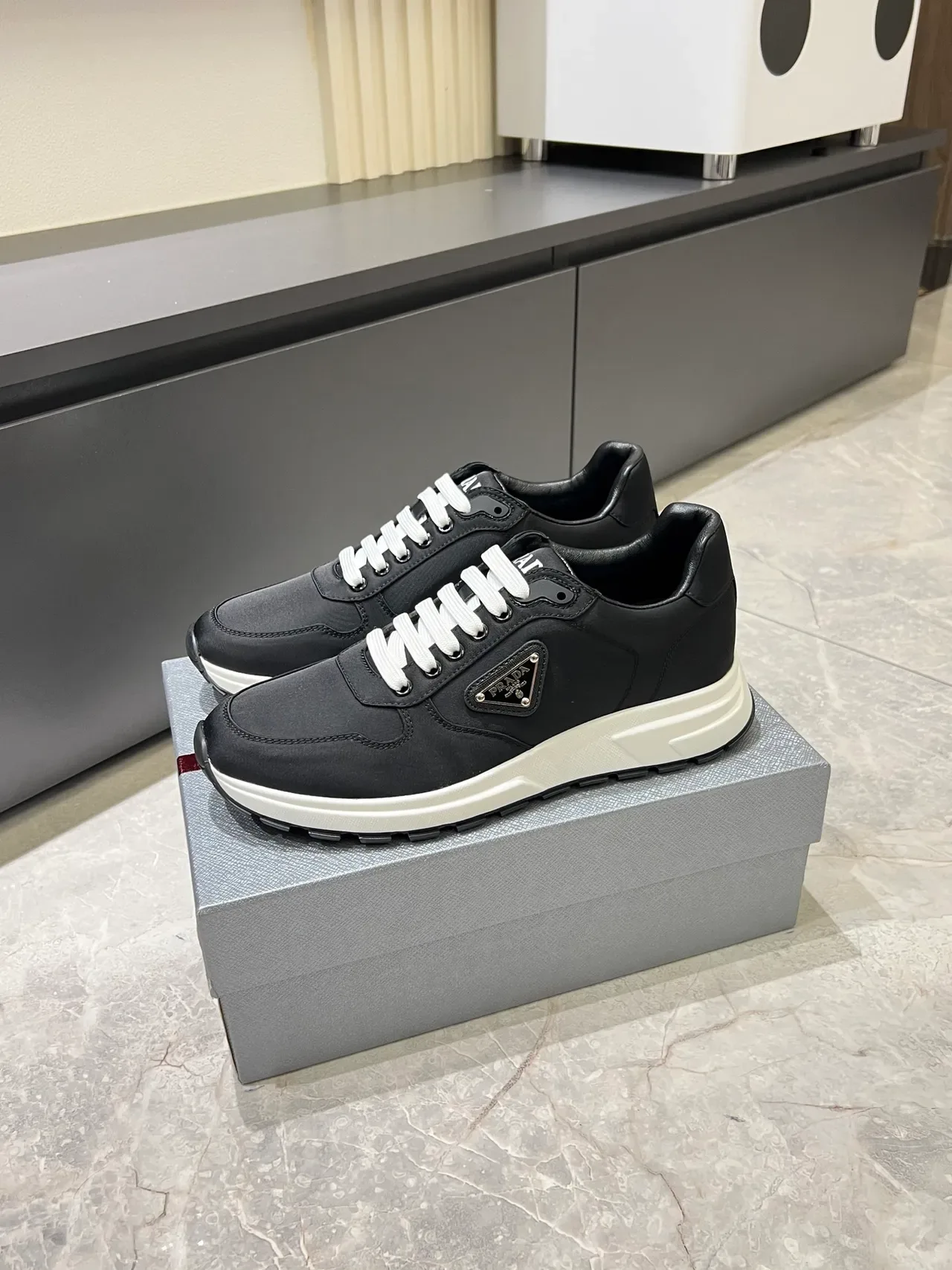 Prada Cloudbust Black and White Lifestyle Sneakers 4