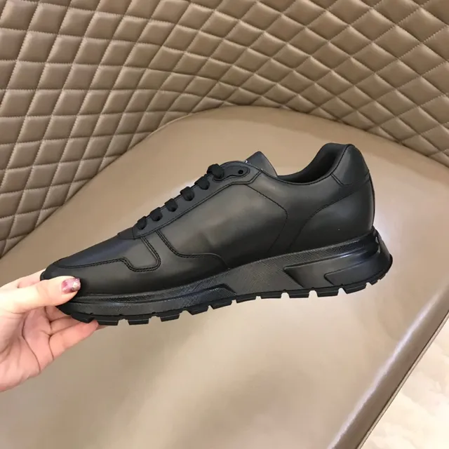 Prada Cloudbust Black Paneled Leather Lifestyle Sneakers 3
